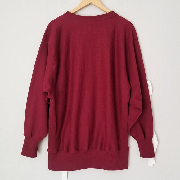 Urban Outfitters BDG Kimchi Blue Jasmine Oversized Bow Sweatshirt Burgundy S $99 - Picture 8 of 16